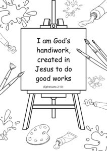Ephesians 2:10 Colouring Sheet
