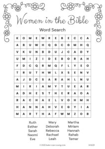Women in the Bible Word Search