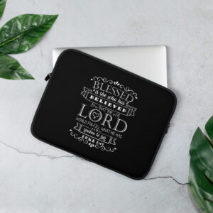 Blessed is She Who Has Believed (Luke 1:45) Laptop Sleeve